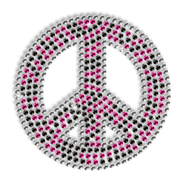 Iron on Peace Rhinestone Design Transfer
