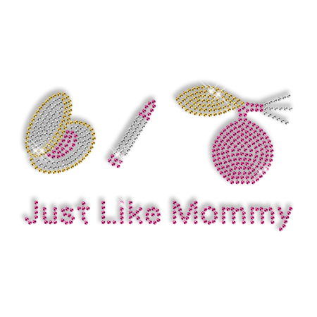 Shining Rhinestone Transfer Just Love Mommy Motif For Shirts