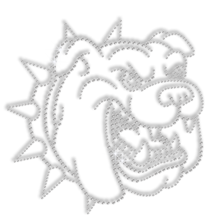 Sparkling Crystal Bulldog Iron Rhinestone Transfer