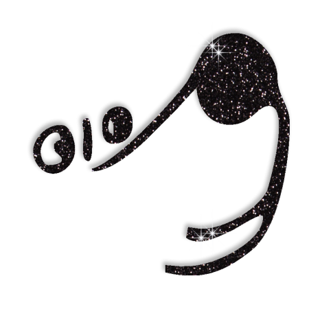 Sparkle Stick Figure of Dog Iron Glitter Pattern for Clothes