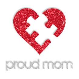 Sparkle Proud Autism Mom Bling Iron on Pattern