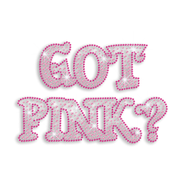 Cheering Got Pink ? Iron-on Rhinestone Transfer