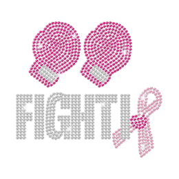 Fight for Health Iron on Rhinestone Transfer