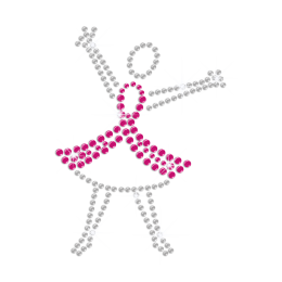 Brave to Face Breast Cancer Iron-on Rhinestone Transfer