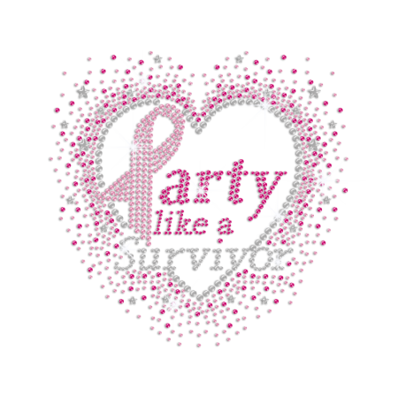 Party Like A Survivor Hotfix Rhinestone Transfer