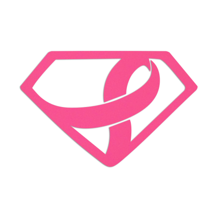 Super Pink Ribbon Iron on Rhinestone Transfer Motif