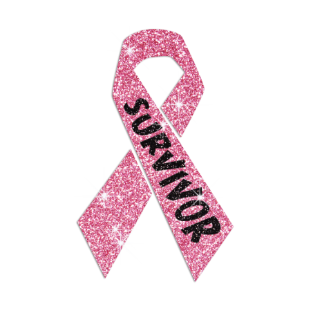 Custom Glitter Pink Survivor Design 