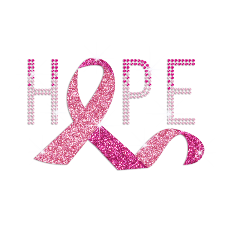 Sparkling Pink Hope Rhinestud Decal