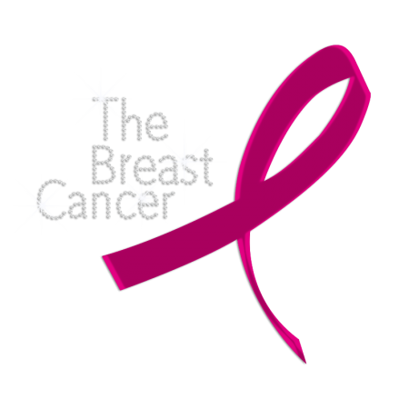 Holofoil The Breast Cancer Rhinestone Transfer