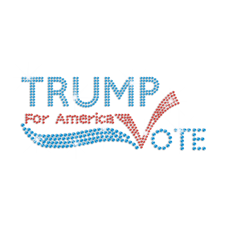 Vote for Trump Iron on Rhinestone Transfer Decal