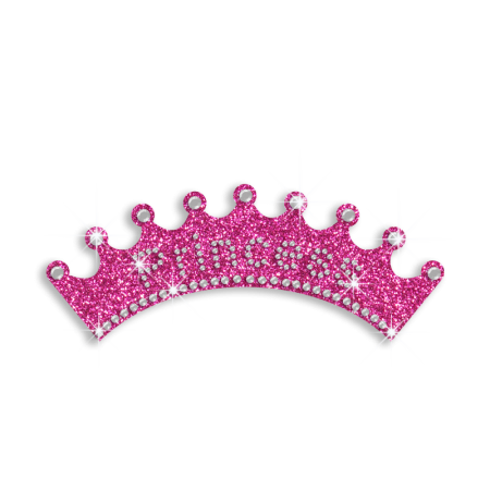 Pink Princess Crown Hot-fix Strass Pattern Wholesale