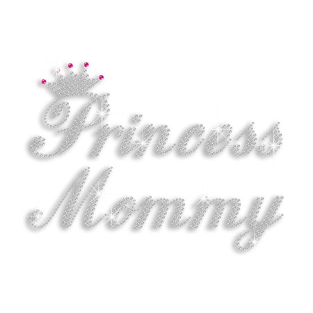 Crystal Princess Mommy Iron-on Rhinestone Transfers