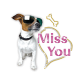 ISS Jack Russel Terrier Miss You Crystal Decal