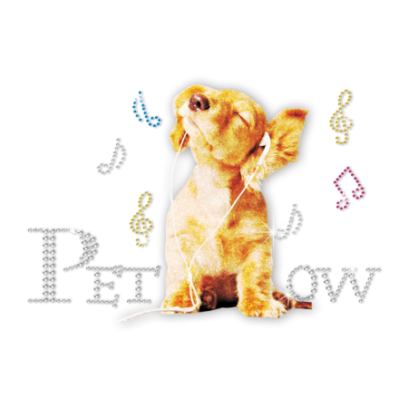 Glitter Cocker Spaniel Rhinestud Decal for ISS