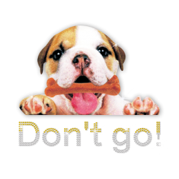 ISS Glitter Don\'t Go Bulldog Rhinestud Decal