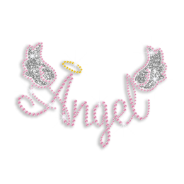 Cute Angel Wings Iron-on Glitter Rhinestone Transfer