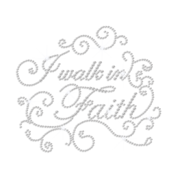 Crystal Religious Faith Iron-on Rhinestone Transfer