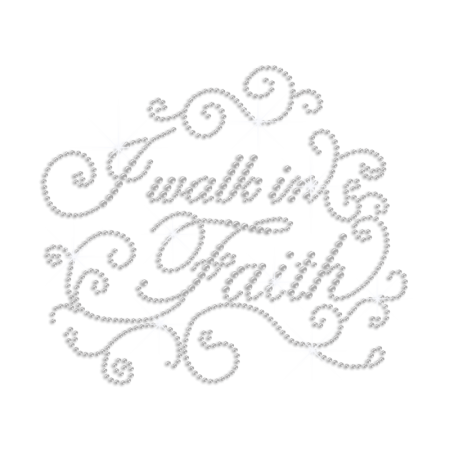 Crystal Religious Faith Iron-on Rhinestone Transfer