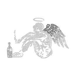 Customizable Fallen Angel Hotfix Rhinestone Transfer