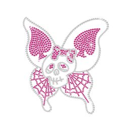 Hotfix Skull Butterfly Pattern Rhinestone Motif