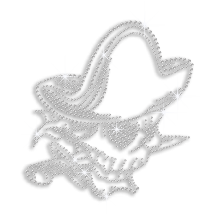 Sparkling Iron on Crystal Motif Snowflake Pattern