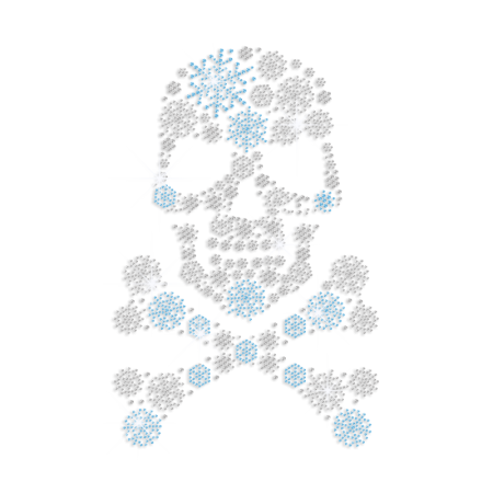 Pretty Pirate Skull Iron on Stud Rhinestone Transfer