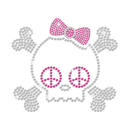 Rhinestud Peace Sign Custom Iron on Logo - CSTOWN