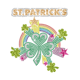 Colourful St.Patrick\'s Day Iron on BlingTransfer