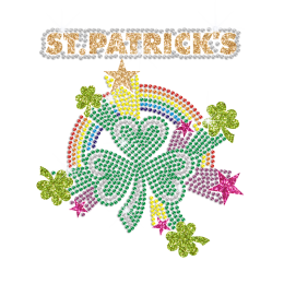 Colourful St.Patrick's Day Iron on BlingTransfer