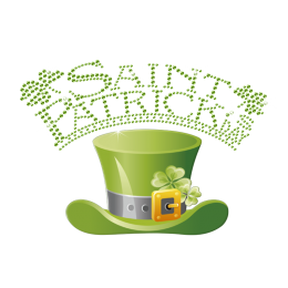 Manufacturers Top Hat Hotfix Pattern for Saint Patricks Day