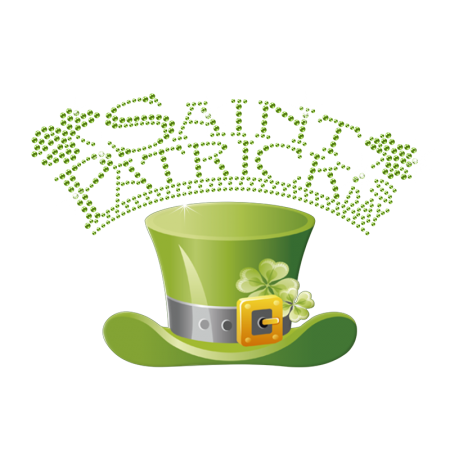 Manufacturers Top Hat Hotfix Pattern for Saint Patricks Day