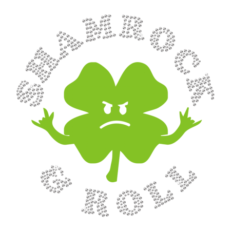 Wholesale Shamrock and Roll Rhinestone Decal