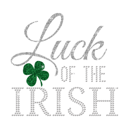 Wholesale Glitter Luck of The Irish Rhinestone Motif