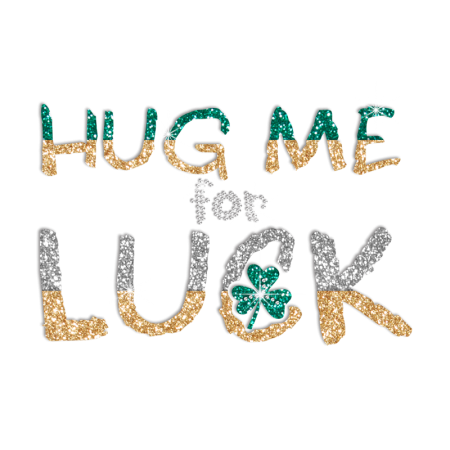 Supplier Glitter Hug Me for Luck Crystal Decal