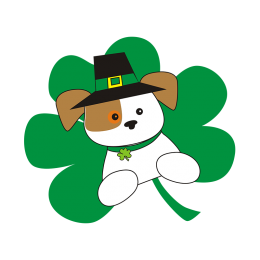 Stock Saint Patricks Dog Vinyl Transfer