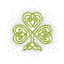 Wholesale Graphic Shamrock Rhinestone Decal