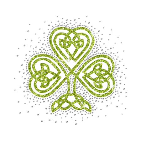 Wholesale Graphic Shamrock Rhinestone Decal