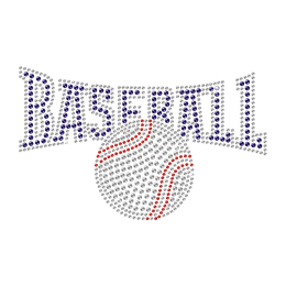 Shining Baseball Rhinestone Iron ons