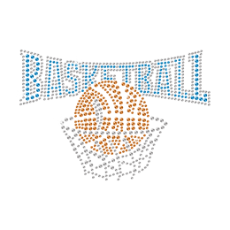 Shining Basketball Hotfix Rhinestone Transfer