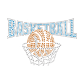 Shining Basketball Hotfix Rhinestone Transfer