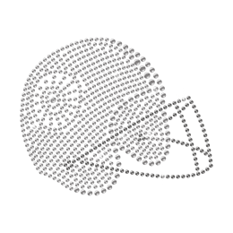 Crystal Football Helmet Strass Iron on Design for t shirt