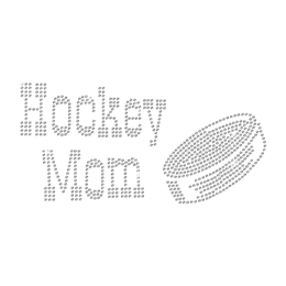 Hotfix Crystal Ice Hockey Mom Rhinestone Pattern