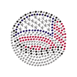 Rhinestone US Baseball Transfer Motif