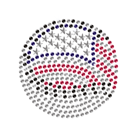 Rhinestone US Baseball Transfer Motif