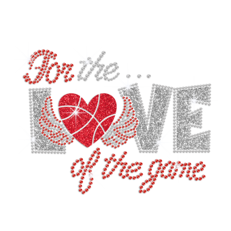 For Love of the Game Iron on Rhinestone Transfer Decal