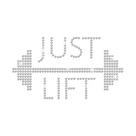 Crystal Just Life Iron on Rhinestone Transfer Motif