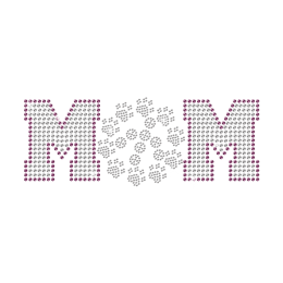 Rhinestone Design Sports Mom Hot Fix Transfer