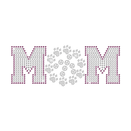 Rhinestone Design Sports Mom Hot Fix Transfer