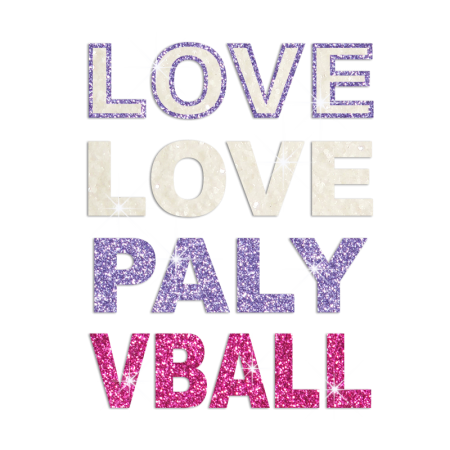 Glittering Love Love Play Volleyball Iron on Rhinestone Transfer Decal