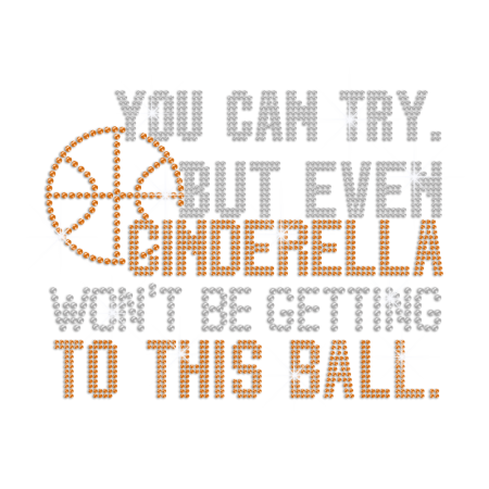 The Words about Basketball Iron on Rhinestone Transfer Decal